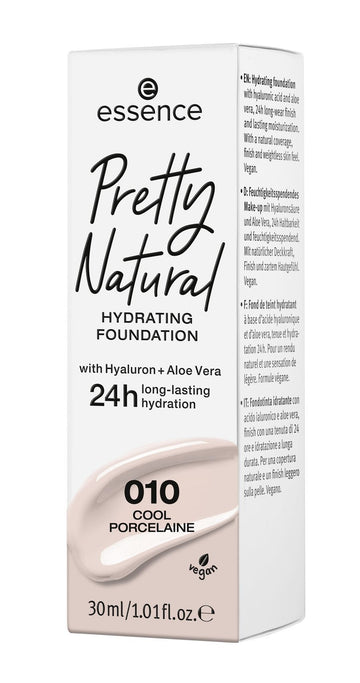 essence Pretty Natural HYDRATING FOUNDATION 010 Cool Porcelaine 30ml